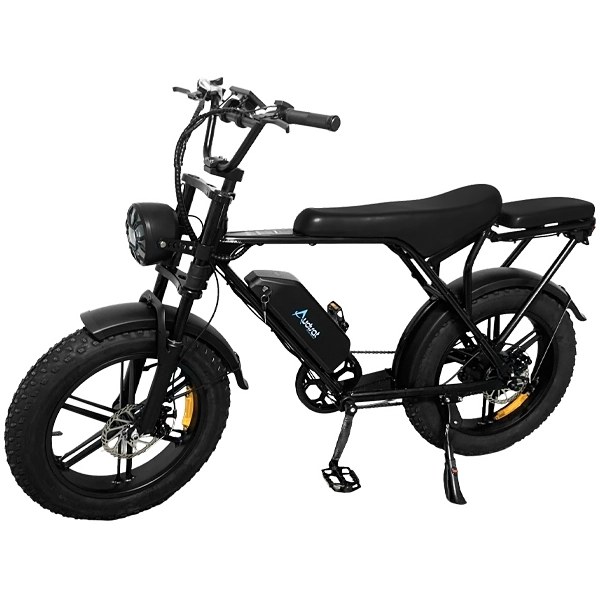 Bicicleta Eléctrica Audisat E-BIKE V8 con Ruedas de 20" hasta 45 km h - Negro Gris (3 Meses de Garantía)