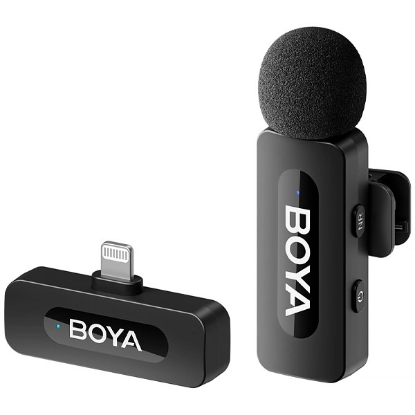 Micrófono Inalámbrico Boya BY-V1 con Lightning - Negro (Anatel)