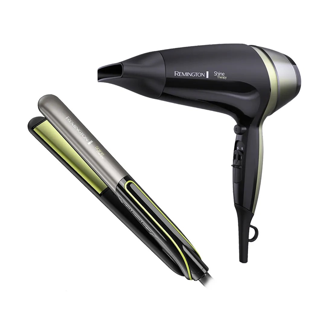 Combo Palta REMINGTON PLANCHITA S12A Y SECADOR DI3A C/ ESTUCHE