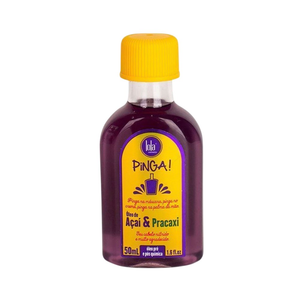 Aceite Capilar Lola Pinga! Açai & Pracaxi Pre/Post Químico 50 Ml