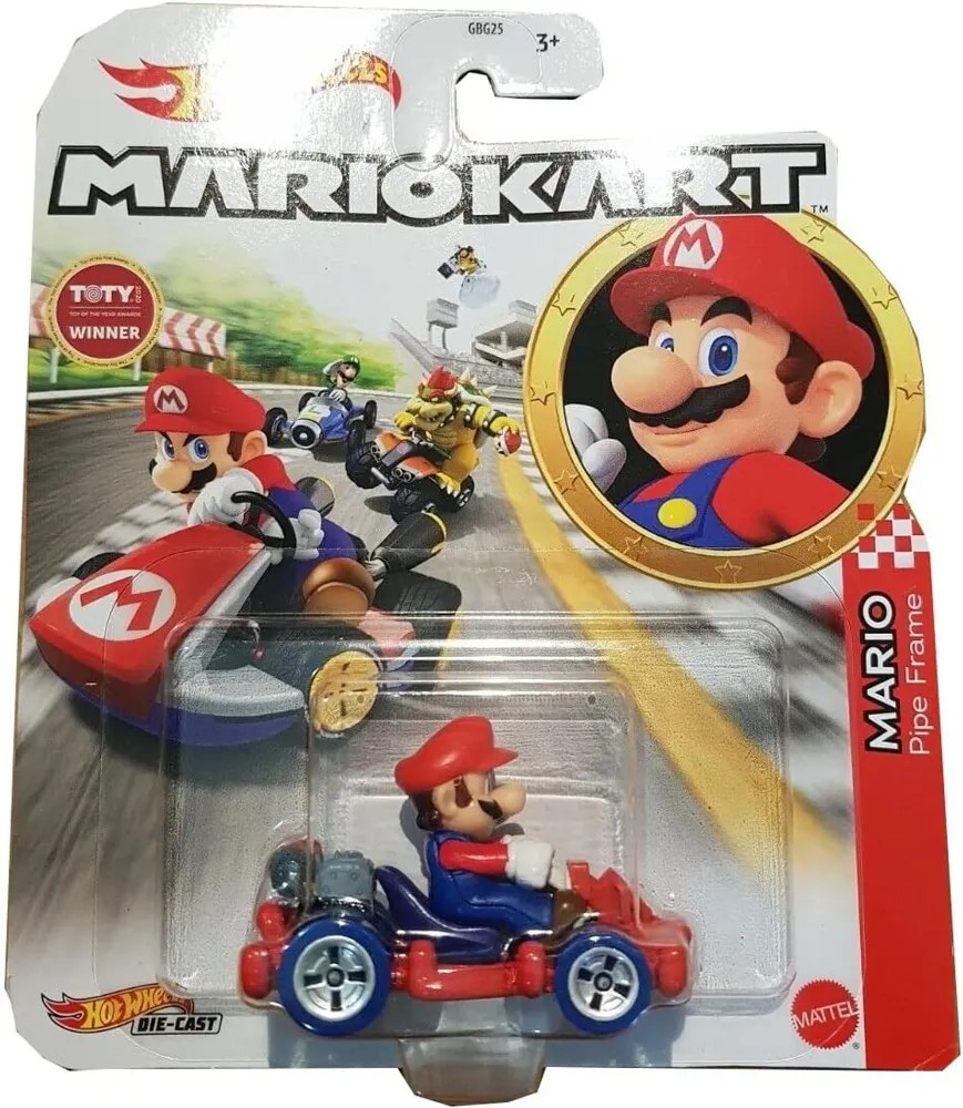 Autito Mario Hot Wheels Mario Kart Mattel - HDB34