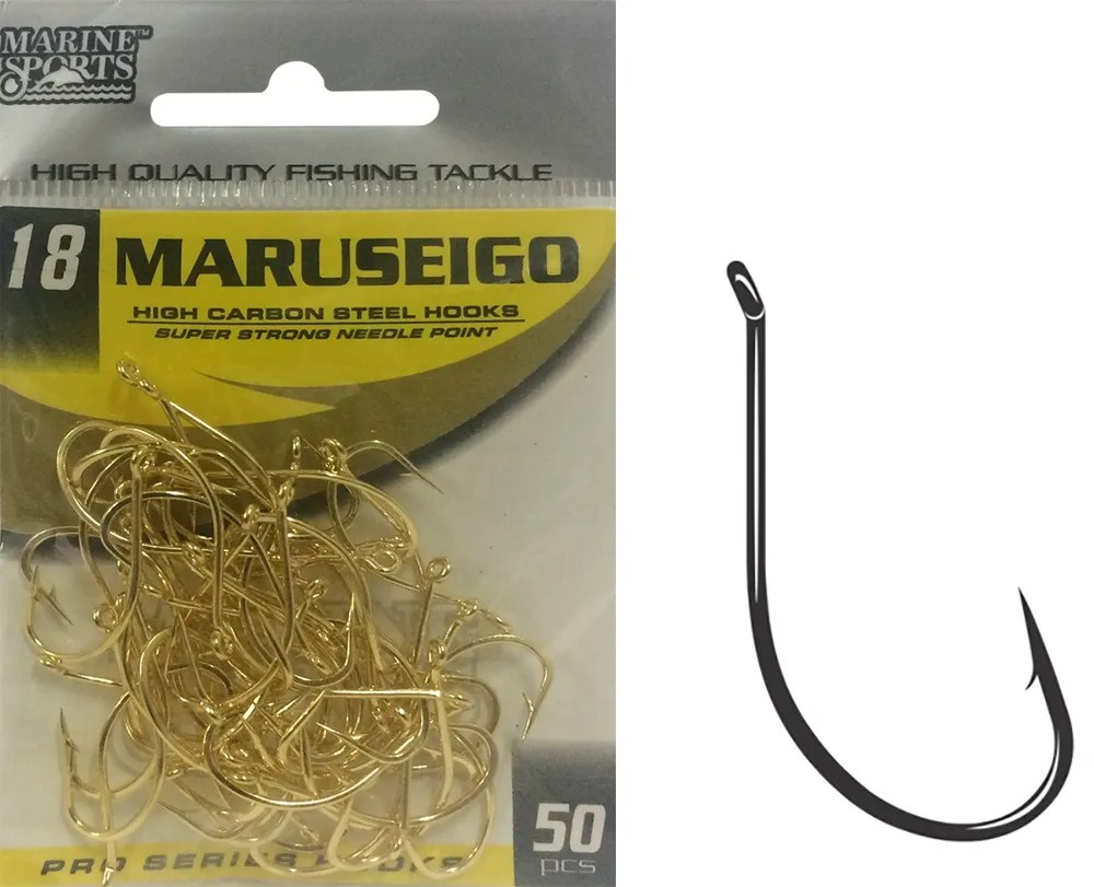 Anzol Marine Sports Maruseigo Gold 18 com 50 pçs