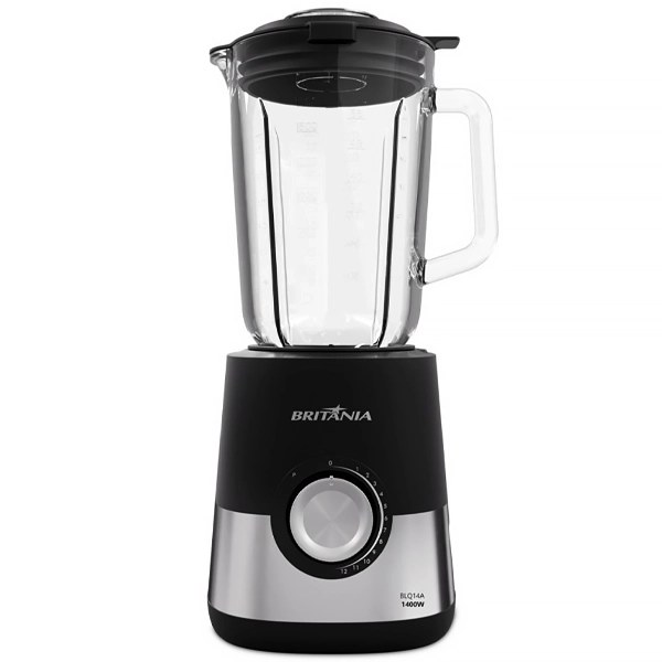 Licuadora Britânia BLQ14A 1.400 watts 12 Velocidades + Pulsar 220V ~ 50 60 Hz - Negro Plata