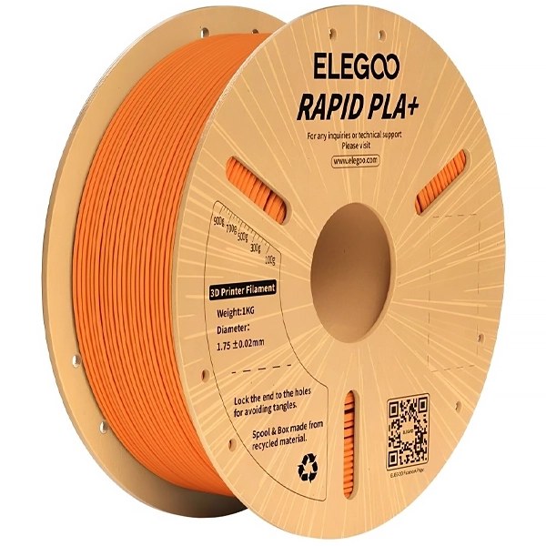 Filamento Elegoo Rapid PLA+ para Impresoras 3D 1.75mm de 1kg - Orange