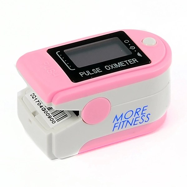 Oxímetro Digital More Fitness MF-417 para Dedo a Pila - Rosa Blanco