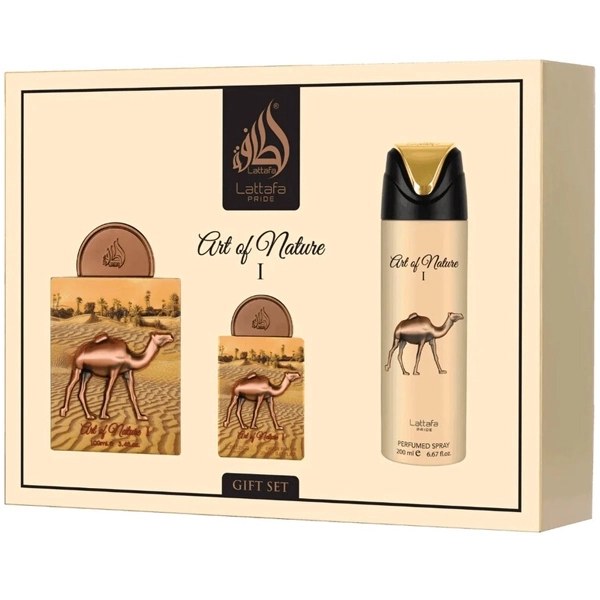 Kit Perfume Unisex Lattafa Pride Art Of Nature I EDP 100ml + Perfume 20ml + Desodorante 200ml