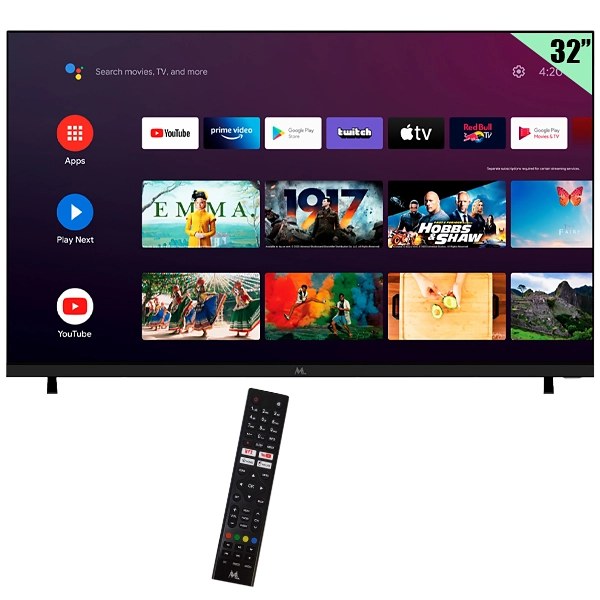 Smart TV LED 32" Mtek MK32FSAH HD Android TV Wi-Fi con Conversor Digital