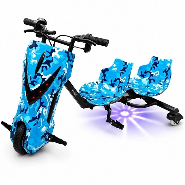 Triciclo Eléctrico Audisat TE-8W DS 8" Bluetooth Speaker - Camouflaged Blue (3 Meses de Garantía)