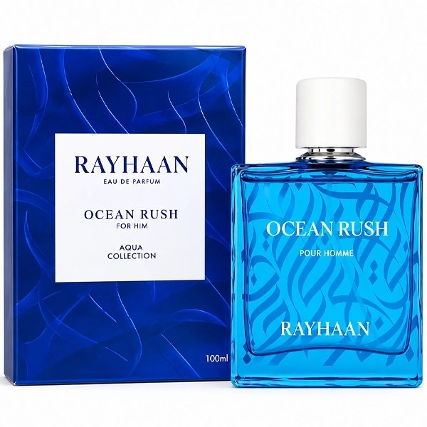 Perfume Masculino Rayhaan Ocean Rush For Him Aqua EDP 100ml