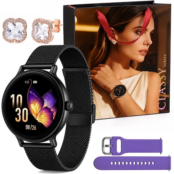 Reloj G-TiDE Q2 Pro con Bluetooth - Negro + Pulsera