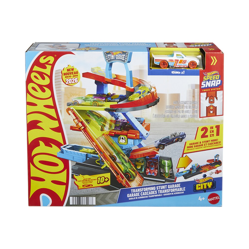 Pista De Juego Mattel Hot Wheels City Speed Snap Garaje De Acrobacias Transformable Jhl93
