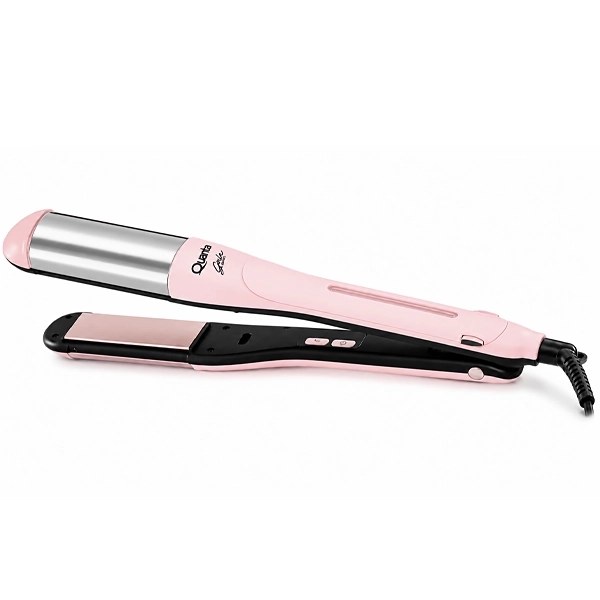 Planchita para Cabello Quanta Gala Agua QTPV55 210° Bivolt - Rosa Claro Plata