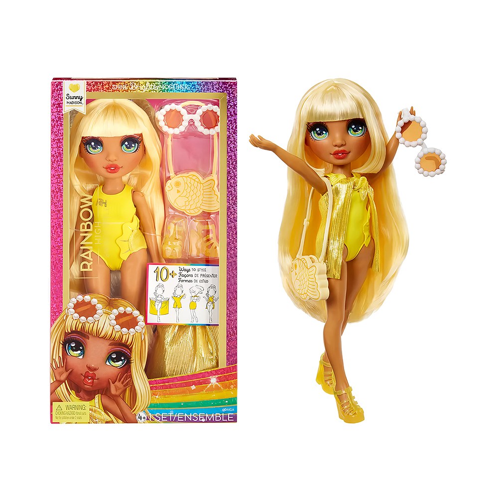 Muñeca Rainbow High Swin & Style Sunny Madison 507284 Euc