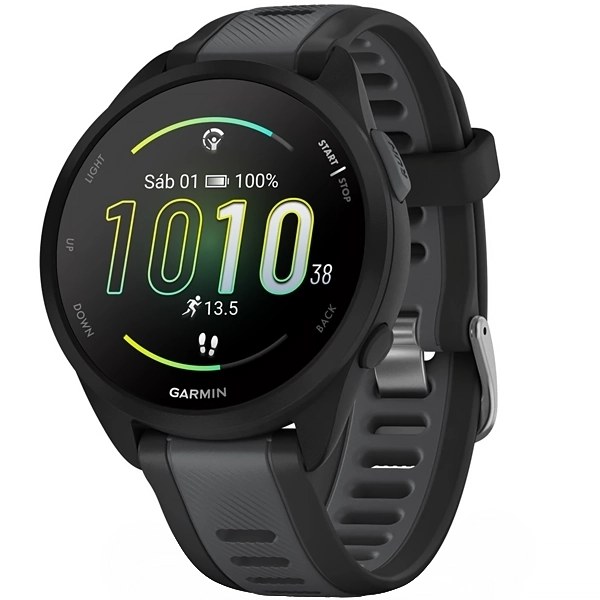Reloj Garmin Forerunner 165 AMOLED 010-02863 con GPS Bluetooth - Negro Gris