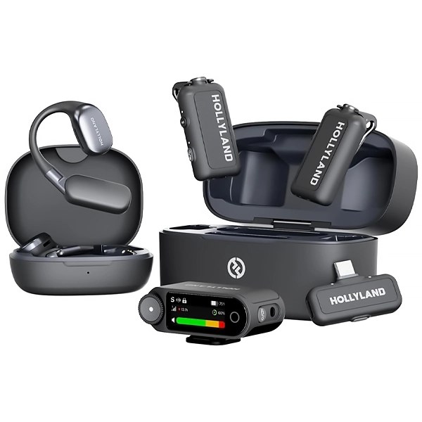 Sistema de Micrófono de Solapa Inalámbrico Hollyland LARK Max 2 Ultimate Combo con USB-C - Space Gray (Anatel)