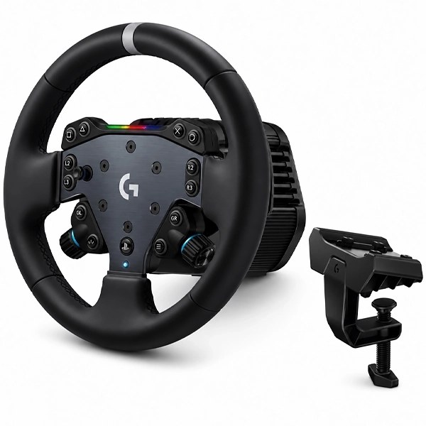 Volante Logitech TRUEFORCE RS50 SYSTEM para PlayStation Pc Bivolt - Negro