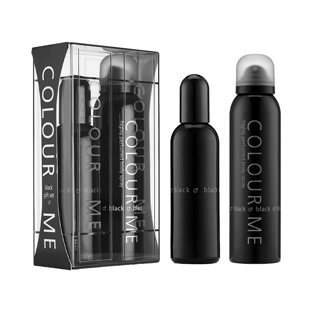 Kit Perfume Colour Me Black Edp 100 Ml + Body