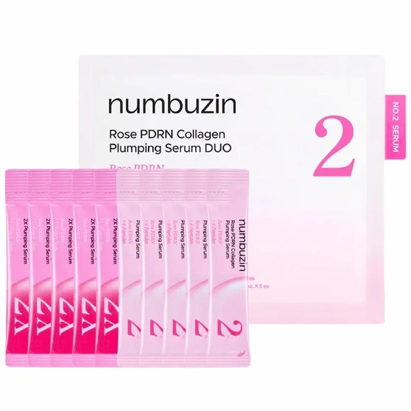 Sérum Facial Numbuzin Rose PDRN Collagen Plumping Serum Duo - 10 Unidades