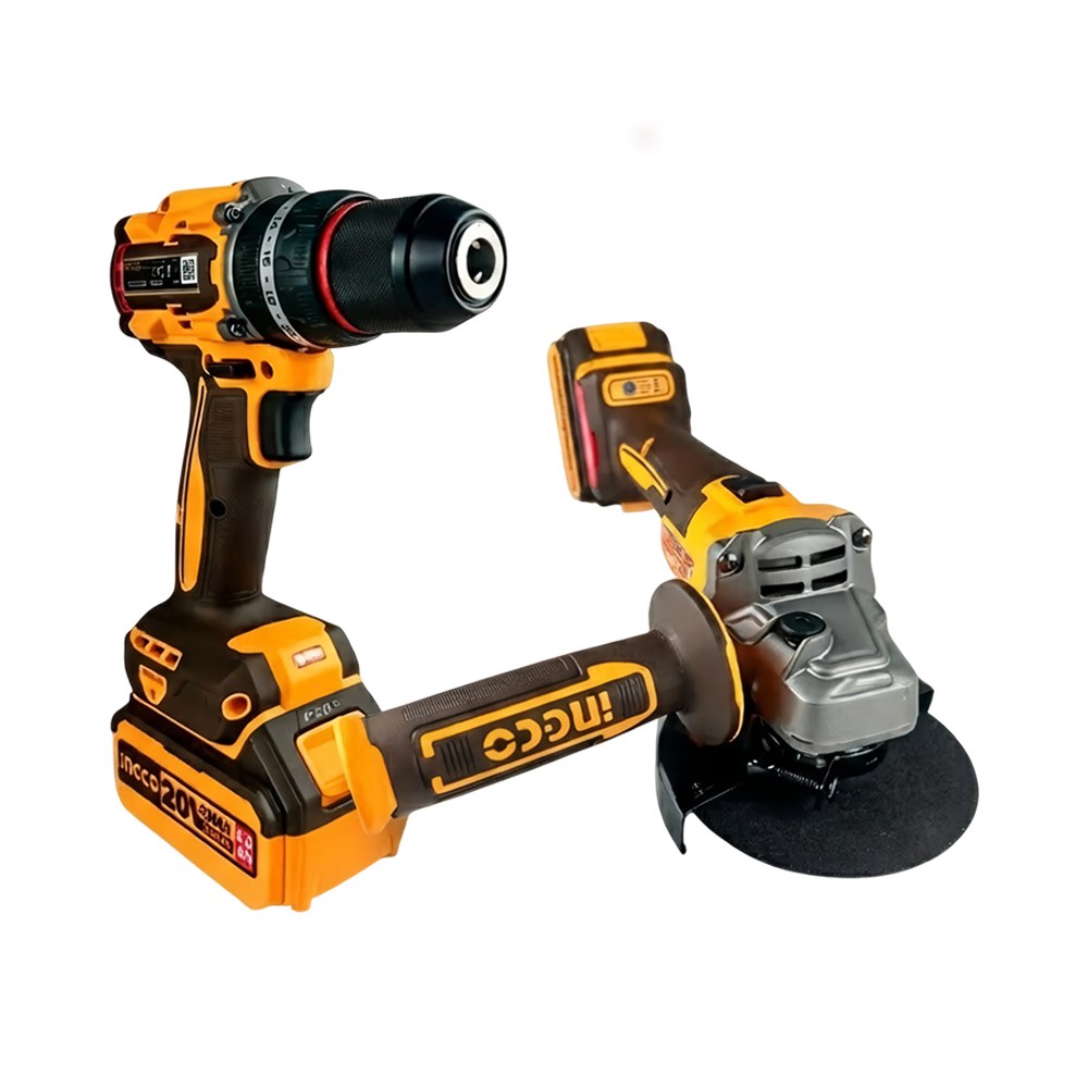 Combo De Herramientas Ingco Ckli20766 Taladro + Amoladora 20 V