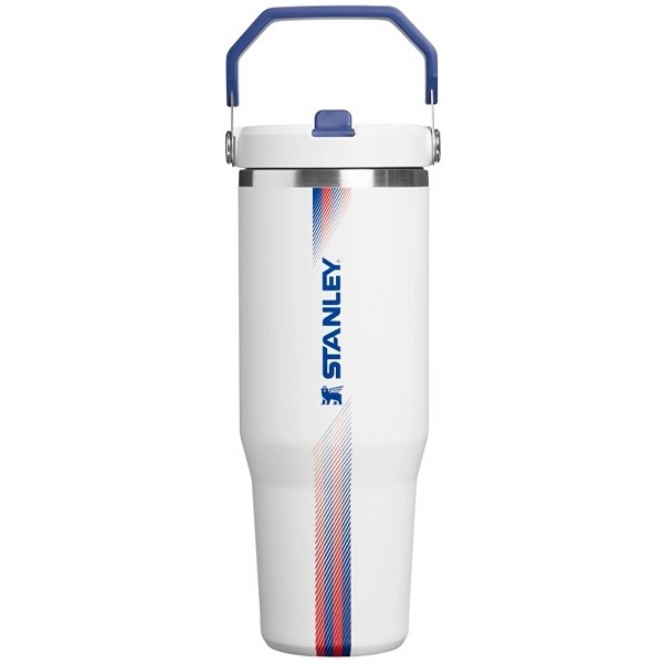 Termo Stanley The IceFlow Flip Straw Tumbler de 887 ml - Team White Dark Blue