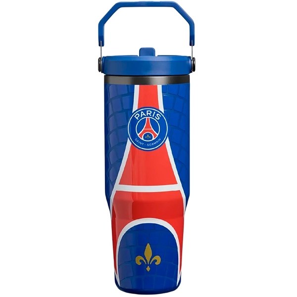 Termo Stanley The IceFlow Flip Straw Tumbler Paris Saint-Germanin de 887ml - Azul