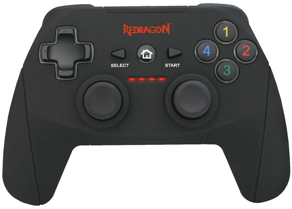 Control Redragon Inalámbrico Harrow G808 Para PC y Ps3 Negro