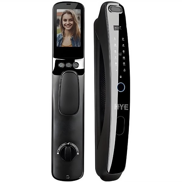 Cerradura Electrónica para Puerta HYE 824A Face TUYA con Cámara - Gris