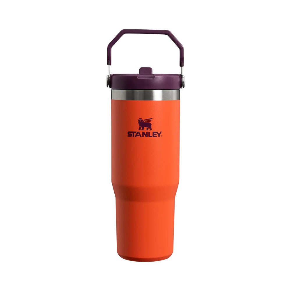 Botella Térmica Stanley Flip Straw Tumbler 887 Ml Tigerlily Plum