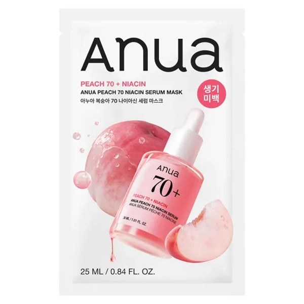 Mascarilla Facial Anua Peach 70 + Niacin Serum Mask - 1 Unidad
