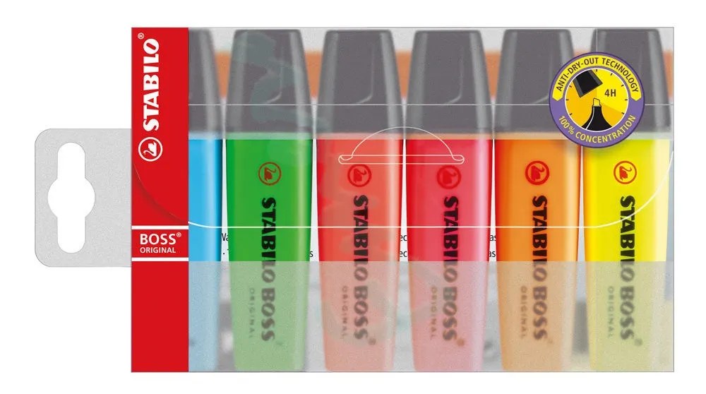 Marcador Stabilo Boss Fluo 6 Colores