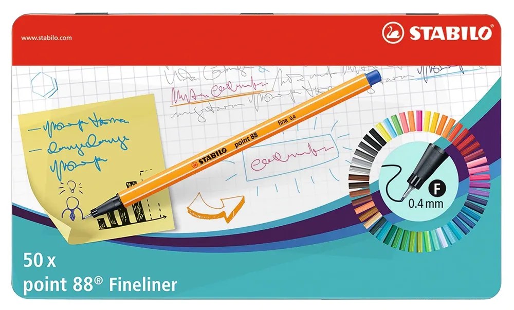 Bolígrafo Stabilo Fineliner Point88 8850-6 (50 Colores)