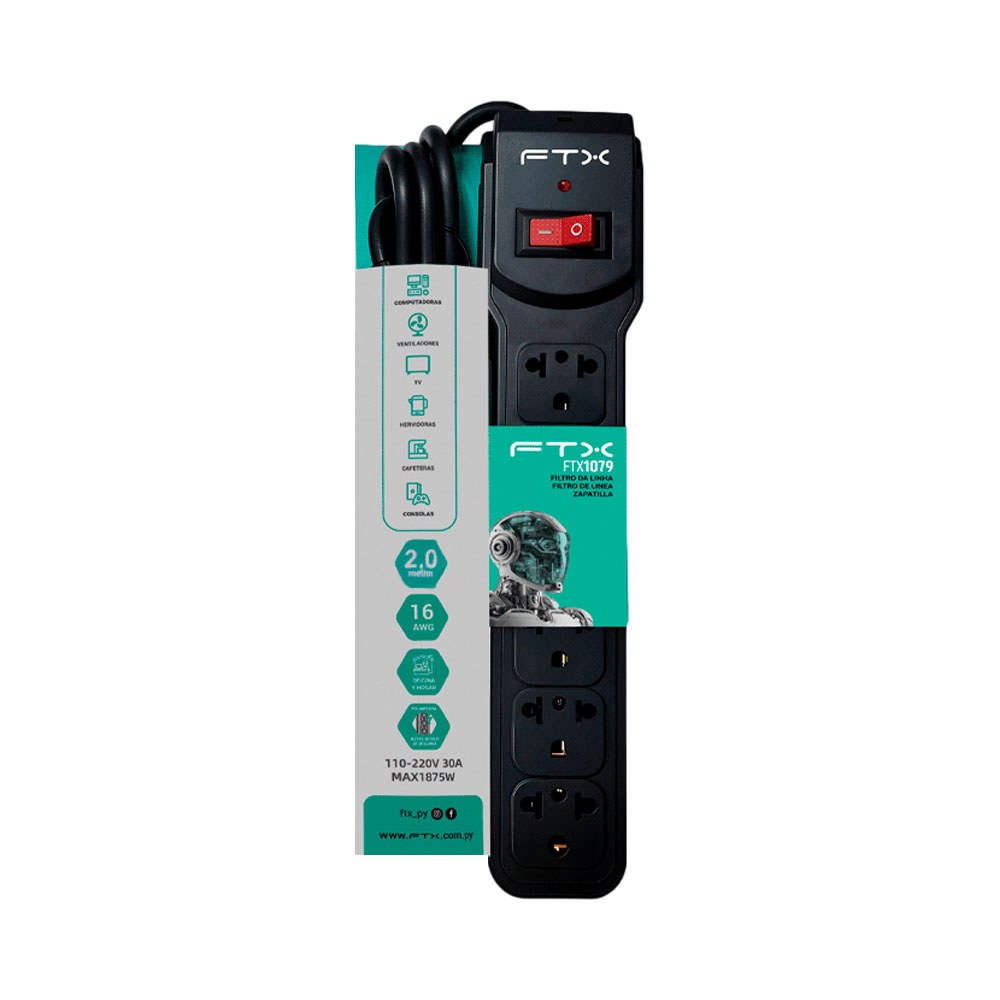 Filtro De Linea Ftx Ftx1079 2 Mts Negro