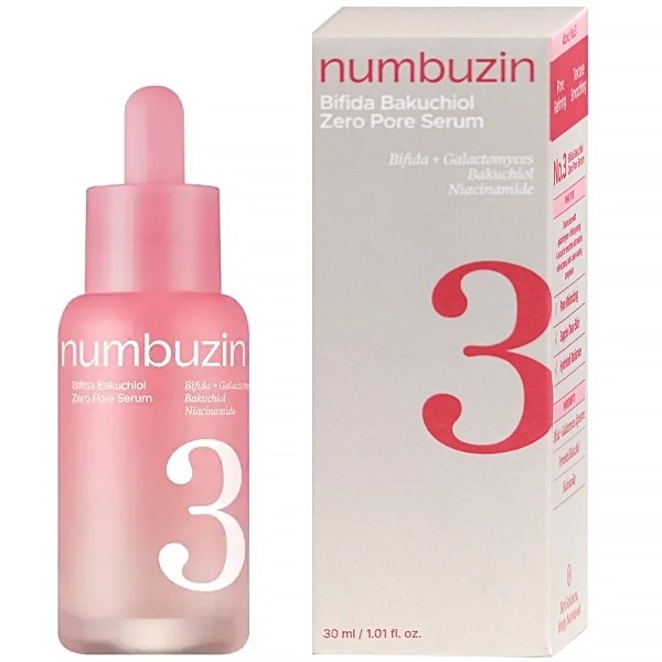 Sérum Facial Numbuzin No3 Bifida Bakuchiol Zero Pore de 30ml