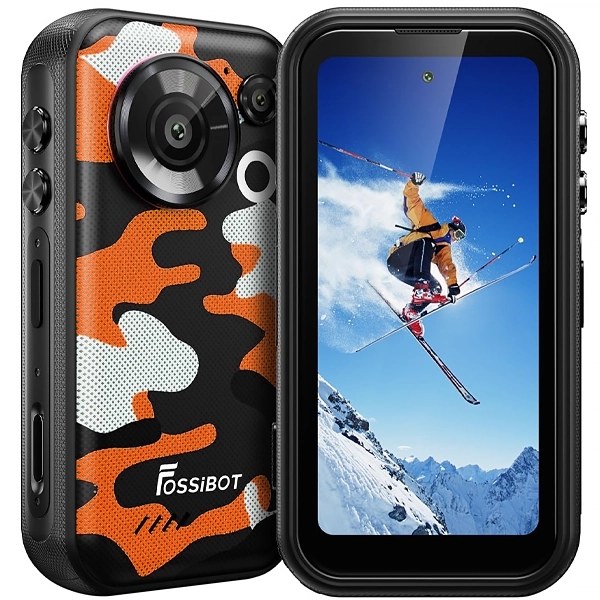 Celular Fossibot F116 Pro NFC Dual SIM de 256GB 12GB RAM de 4" 48+50MP 32MP - Naranja Camuflado