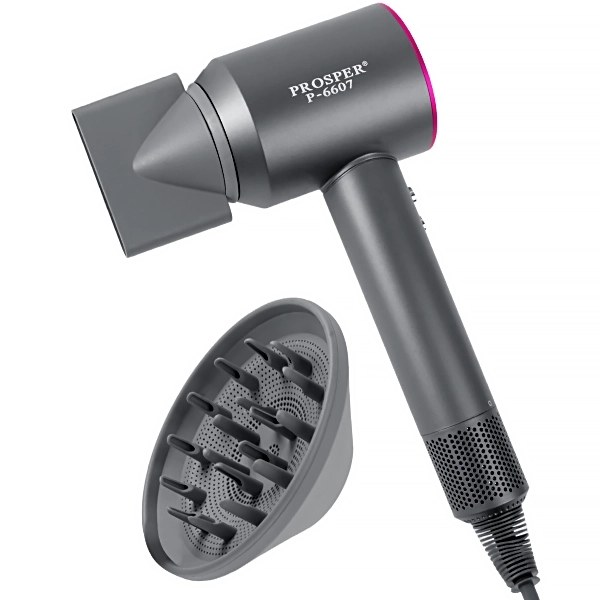 Secador de Cabello Prosper P-6607 8.500 watts 110 - 120 V ~ 60 Hz - Gris Rosa