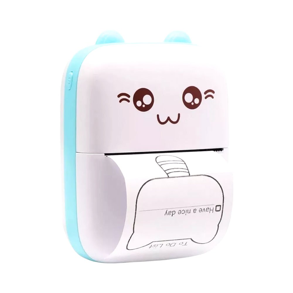 Mini Impresora Térmica Blanco Azul