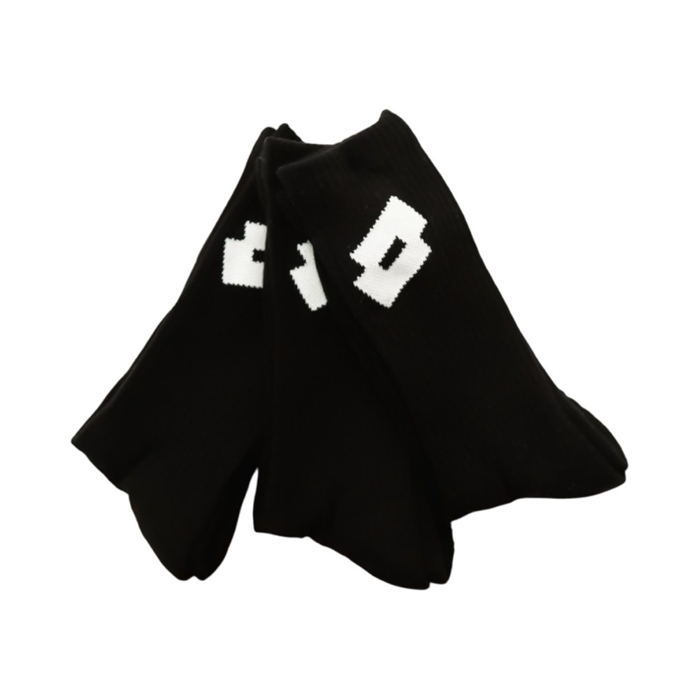 Medias Lotto H0423/Bl Wh Crew Black White Unisex 3 Pares