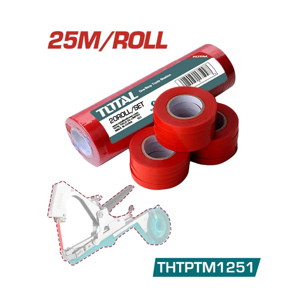 Kit De Cinta Elástica De Amarre Para Jardinería Total Thtptm1251 T 25 Mx11 Mm 20 Piezas