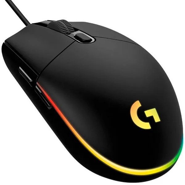 Mouse Gaming Logitech G203 USB hasta 8.000 DPI con Backlight RGB - Negro