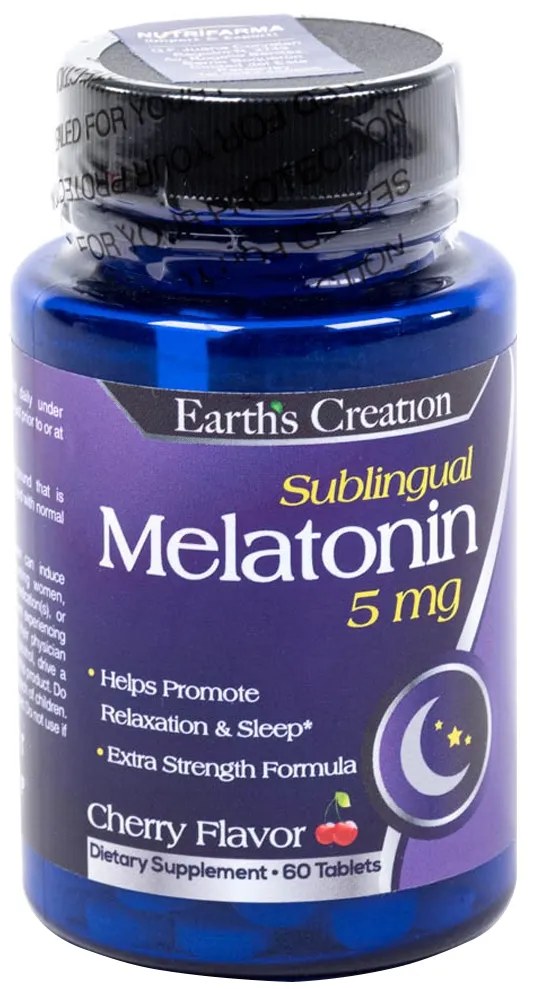 Earth's Creation Melatonin 5MG Cherry (60 Tabletas)