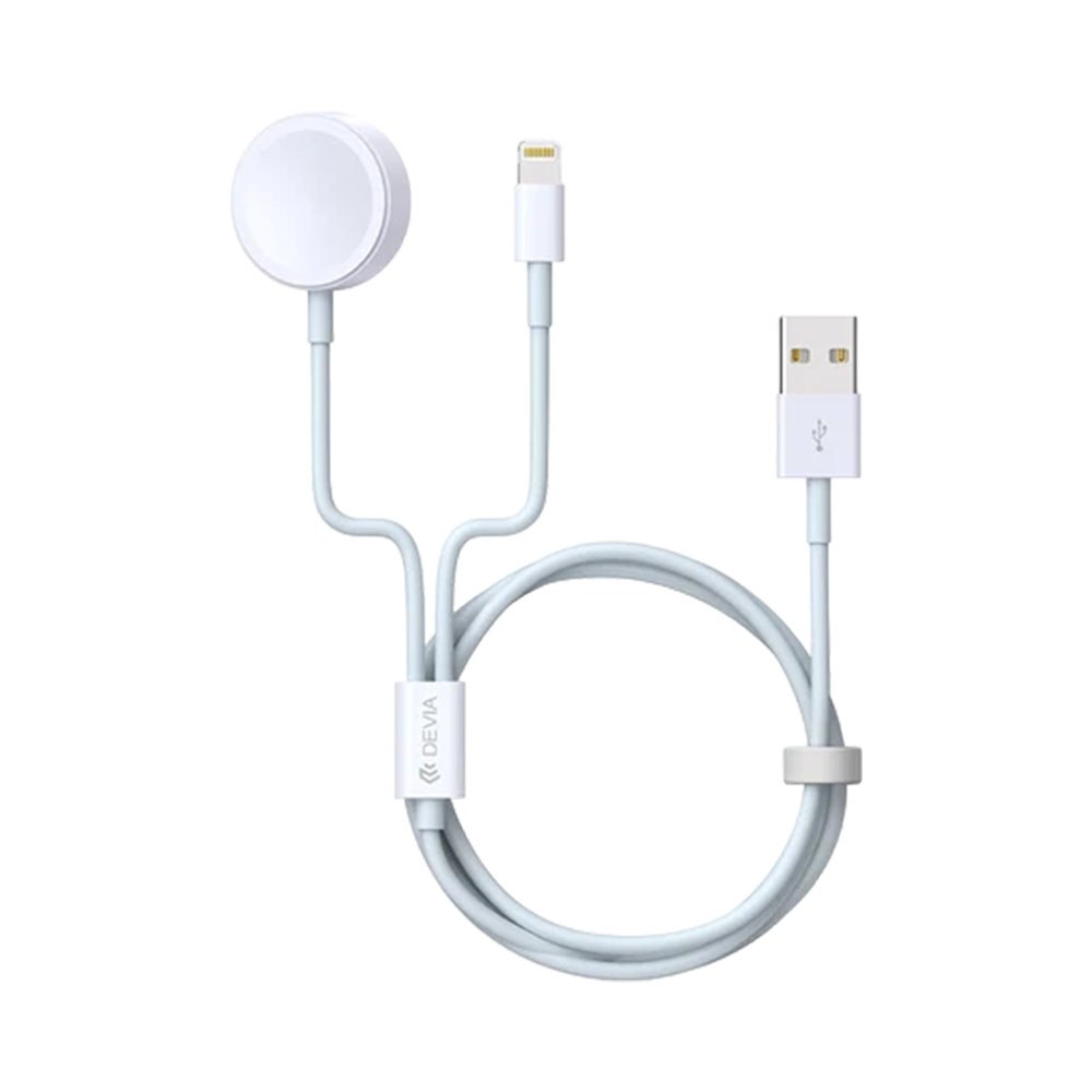 Cable Cargador 2 En 1 Devia Ea199 Lightning Y Apple Watch Usb A
