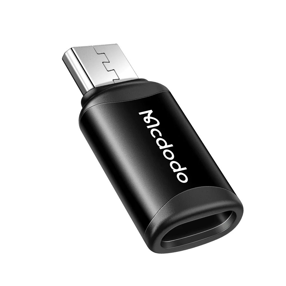 Adaptador MCDODO OT-7710 Lightning a Micro USB - Negro - Aleación de aluminio