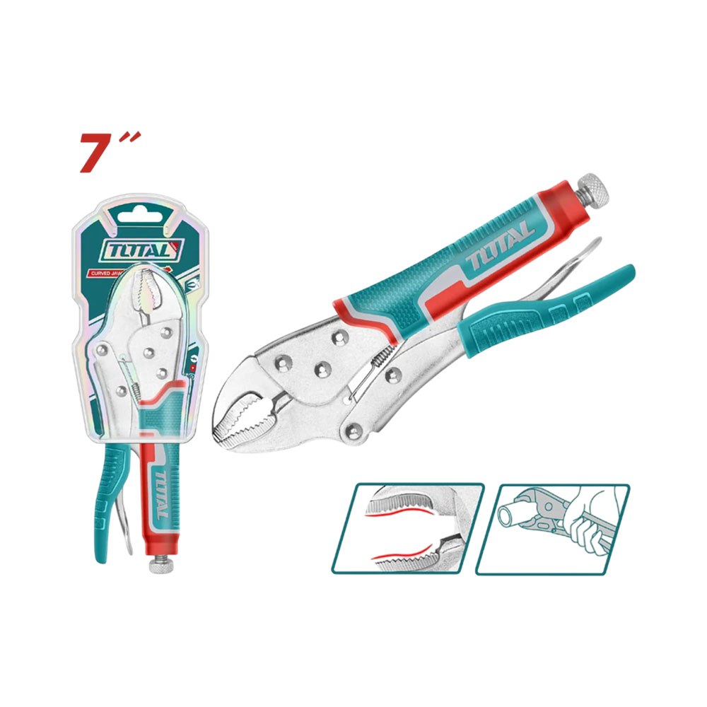 Alicate De Presión Mandíbula Curva Total Tht190703 17.7 Cm