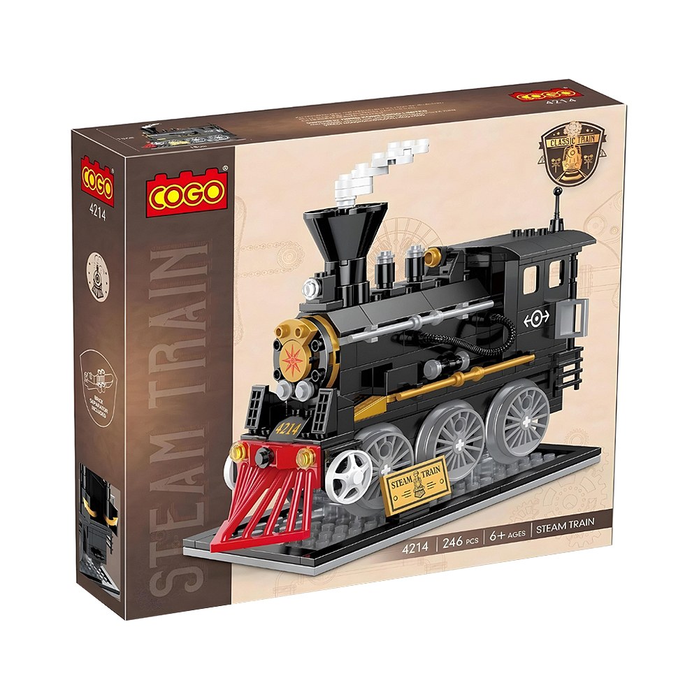Juguete De Construcción Cogo Classic Train 4214 Steam Train 246 Piezas