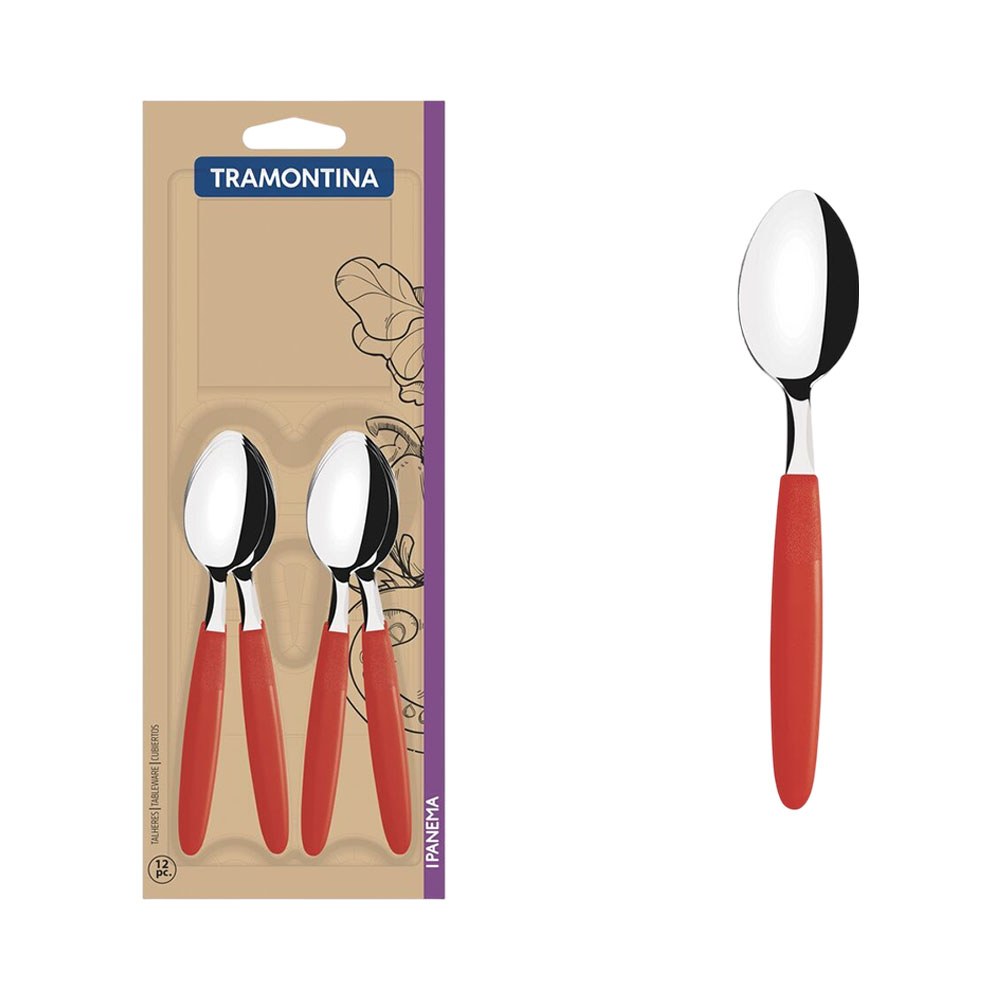 Set De Cucharas Para Té Tramontina Ipanema 23367/970 Rojo 12 Piezas