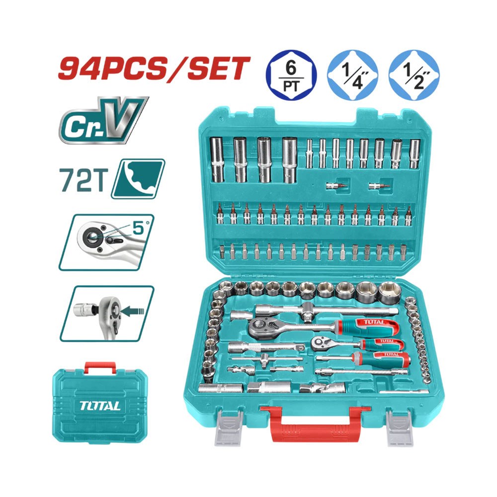 Kit de Herramientas TOTAL THT421942 - 94 Piezas