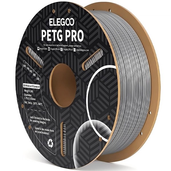 Filamento Elegoo Petg Pro para Impresoras 3D 1.75mm de 1kg - Grey