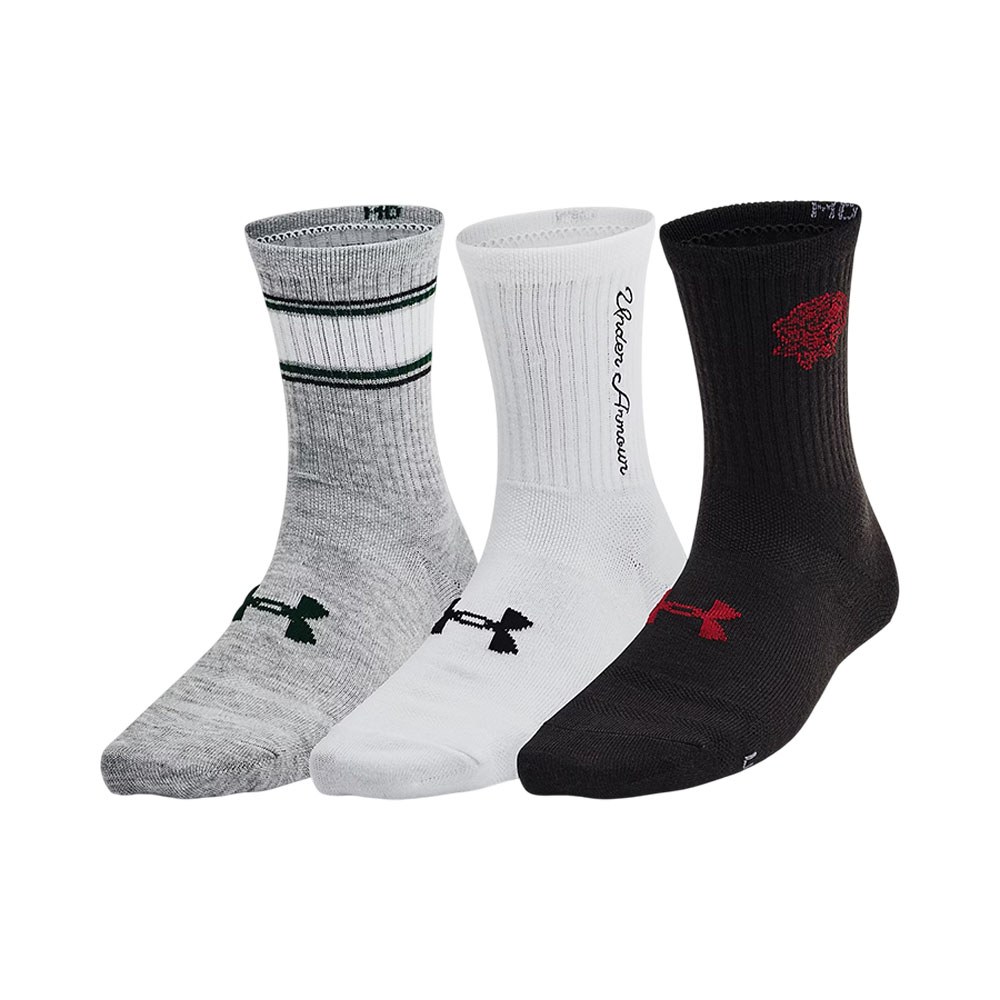 Medias Under Armour 1382942 101 Essentials 3 Pares