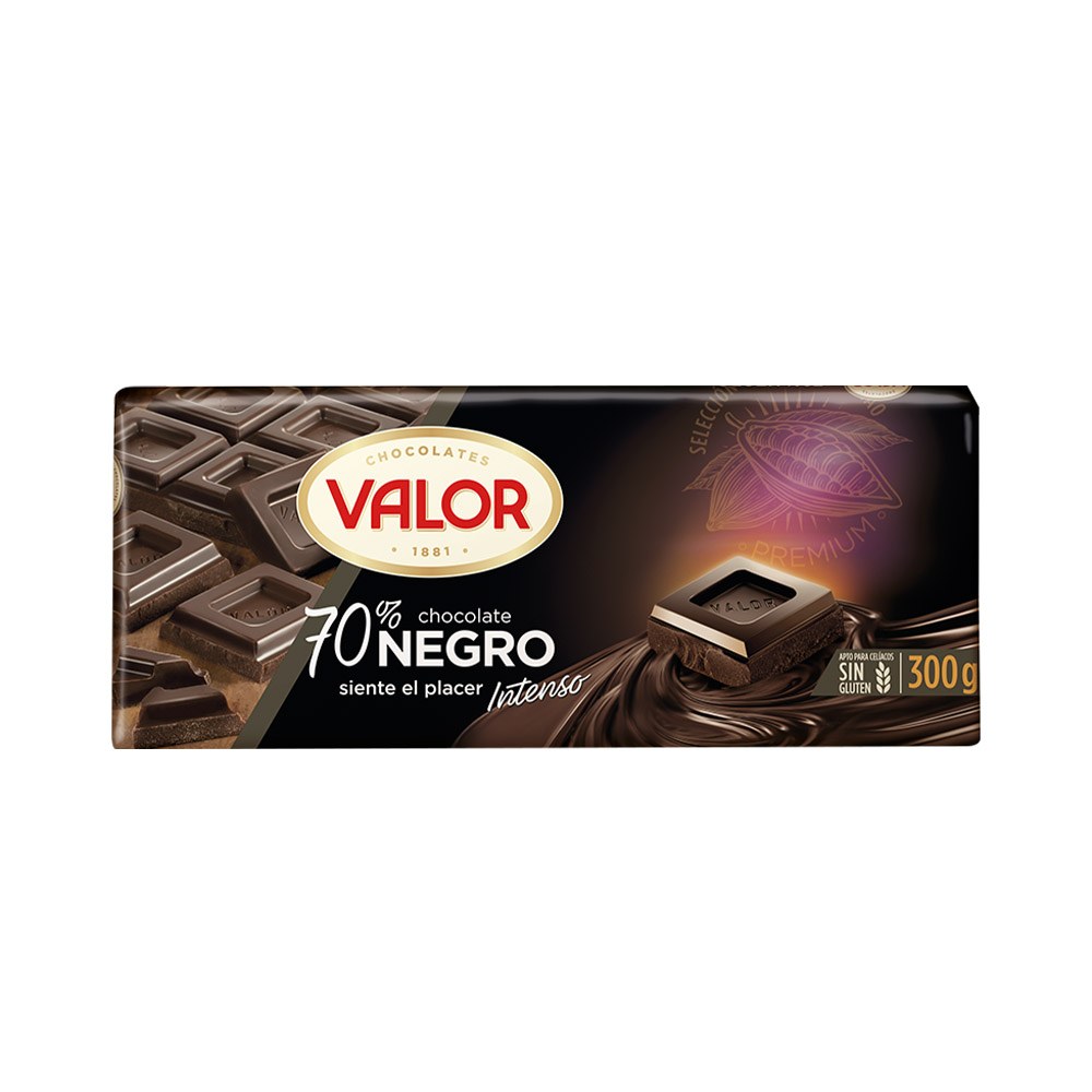 Valor Chocolate Negro 70% Cocoa 300 G